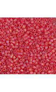 Miyuki delica beads 10/0 - Matted transparent red orange ab DBM-856